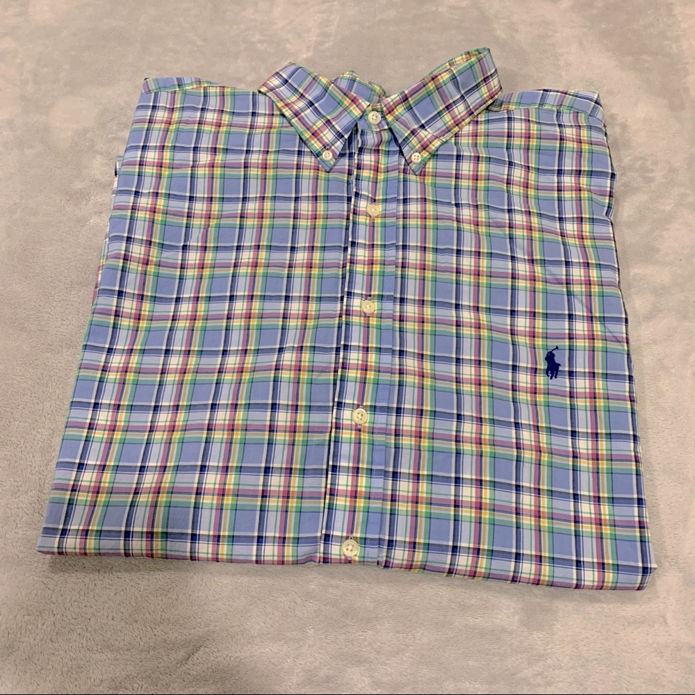 POLO Ralph Lauren Short Sleeve Button Down Plaid Shirt